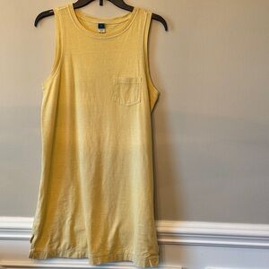 Old Navy Yellow Sleeveless Midi Tank Dress